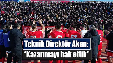 Teknik Direktör Akan: “Kazanmayı hak ettik”