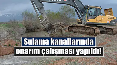 Sulama kanallarında onarım çalışması yapıldı!