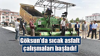 Göksun’da sıcak asfalt çalışmaları başladı