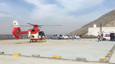Ambulans helikopter Elbistan’dan havalandı!