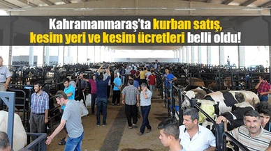 Kahramanmaraş’ta kurban satış, kesim yeri ve kesim ücretleri belli oldu!