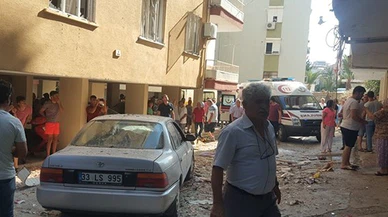 Patlayan klima motoru duvarı yıktı: 1 ağır yaralı!