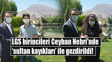 LGS birincileri Ceyhan Nehri'nde ‘sultan kayıkları’ ile gezdirildi