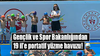 Gençlik ve Spor Bakanlığından 19 il’e portatif yüzme havuzu