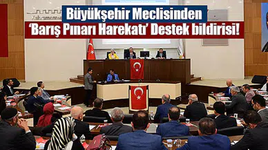 Büyükşehir Meclisinden Barış Pınarı Harekatı Destek bildirisi