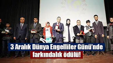 3 Aralık Dünya Engelliler Günü’nde farkındalık ödülü!