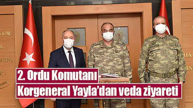2. Ordu Komutanı Korgeneral Yayla’dan veda ziyareti