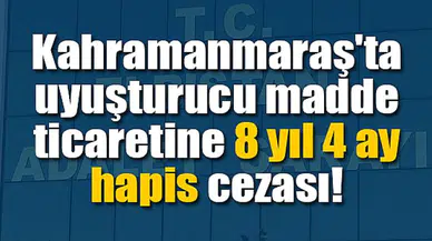 Uyuşturucu madde ticaretine 8 yıl 4 ay hapis cezası