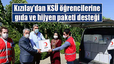 Kızılay’dan KSÜ öğrencilerine gıda ve hijyen paketi desteği