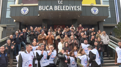 300 memur, 7 aydır ödenmeyen alacakları için eylemde