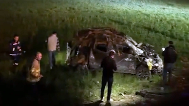 Balıkesir'de otomobil şarampole devrildi! 1 kişi öldü, 6 kişi yaralandı