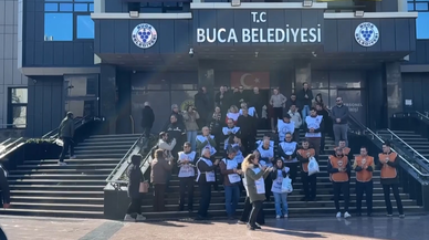 Buca Belediyesinde işçilerin eylemleri devam ediyor