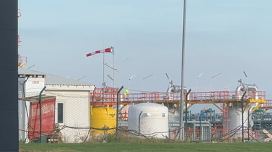 Doğal gaz depolama tesisinde yangın