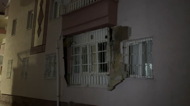 Doğalgaz sıkışması sonucu evde patlama