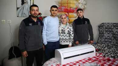 Düğünde gelin ve damada takı yerine klima hediye edildi