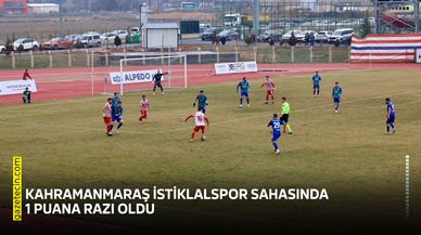 Kahramanmaraş İstiklalspor sahasında 1 puana razı oldu