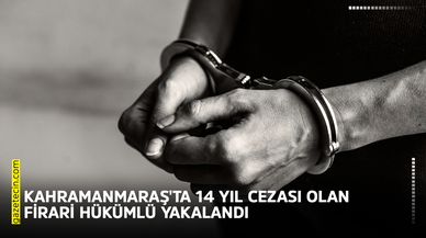 Kahramanmaraş'ta 14 yıl cezası olan firari hükümlü yakalandı