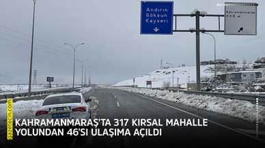 Kahramanmaraş’ta 317 kırsal mahalle yolundan 46'sı ulaşıma açıldı