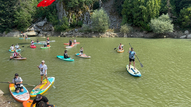 Kahramanmaraş'ta Stand Up Paddle yarışı düzenlendi