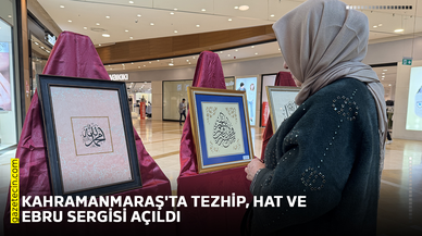 Kahramanmaraş'ta Tezhip, Hat ve Ebru Sergisi açıldı