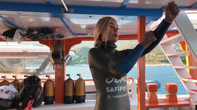 Milli sporcu Şahika Ercümen, 10 yıl sonra nefesini yine Gazze için tutacak