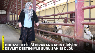 Muhasebeciliği bırakan kadın girişimci, devlet desteğiyle sürü sahibi oldu