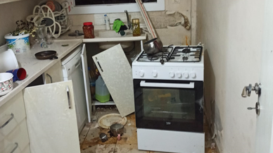Mutfak tüpü, bomba gibi patladı! Bir kişi yaralandı