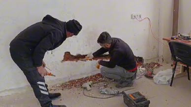 Öğretmen ve veliler el ele verdi bütün okulu baştan onardı