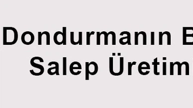 Dondurmanın Başkentinde Salep Üretimi Başladı!