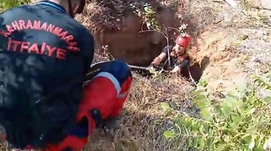 Su kuyusuna düşen kediyi itfaiye kurtardı
