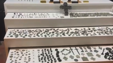 Tarihi eser niteliğinde 1014 sikke ve obje ele geçirildi