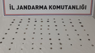 Tarihi eser niteliğinde 76 sikke ve obje ele geçirildi
