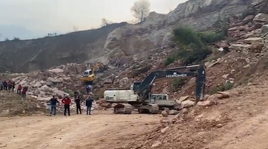 Taş ocağı şantiyesinde göçük