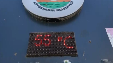 Termometreler 55 dereceyi gösterdi