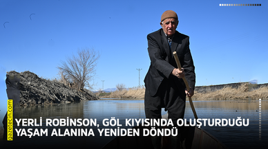 Yerli Robinson, göl kıyısında oluşturduğu yaşam alanına yeniden döndü
