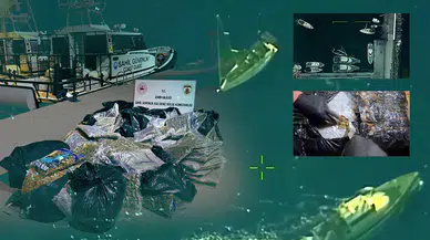 Ayvalık açıklarındaki operasyonda 158 kilogram uyuşturucu ele geçirildi