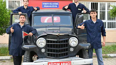 Hurdaya ayrılan klasik kamyonete öğrenci dokunuşu