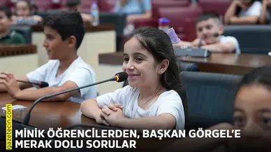Minik öğrencilerden Başkan Görgel’e merak dolu sorular