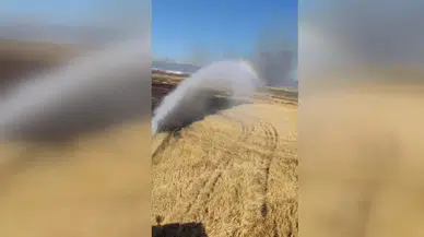 Anız yangınında 700 dönüm alan zarar gördü