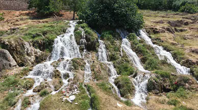 Geçen yıl kuruyan Sakçagözü Şelalesi yeniden akmaya başladı