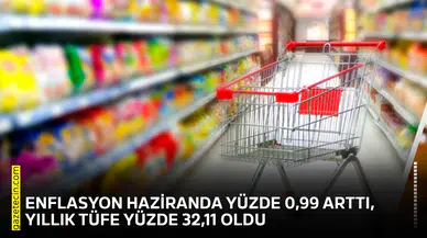 Enflasyon haziranda yüzde 0,99 arttı, yıllık tüfe yüzde 32,11 oldu
