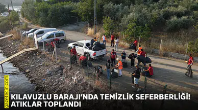 Kılavuzlu Barajı’nda temizlik seferberliği! Atıklar toplandı