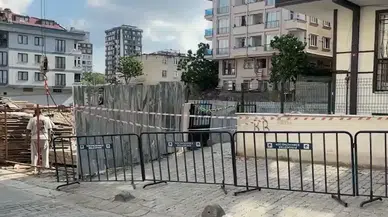 Giriş katında çökme meydana gelen 5 katlı bina boşaltıldı