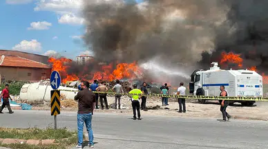 Hurdalıkta çıkan yangın paniğe neden oldu