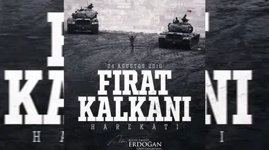 Cumhurbaşkanı Erdoğan'dan Fırat Kalkanı Harekatı paylaşımı