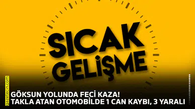 Göksun yolunda feci kaza! Takla atan otomobilde 1 can kaybı, 3 yaralı