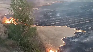 Anız yangınında 400 dekar tarım arazisi zarar gördü