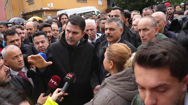 Bakan Kurum ve Bakan Çiftçi, Sarıyer'de incelemelerde bulundu