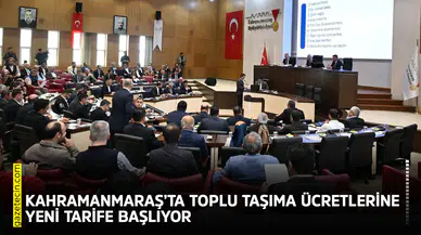Kahramanmaraş’ta toplu taşıma ücretlerine yeni tarife başlıyor