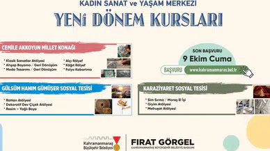 Kahramanmaraş’ta farklı noktalarda, farklı branşlarda eğitim